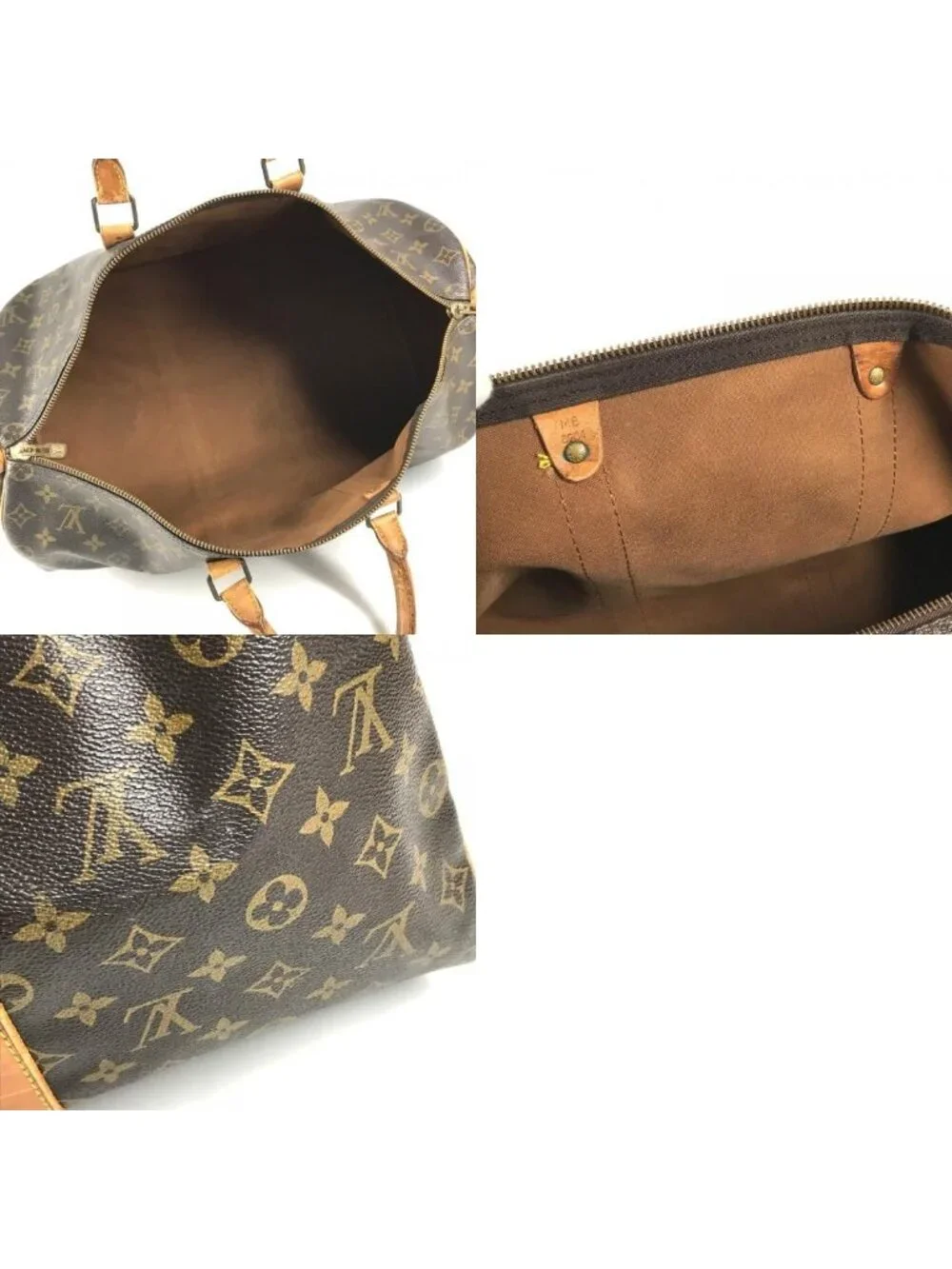 Louis Vuitton Boston Bag Keepall 50 Monogram Canvas Brown